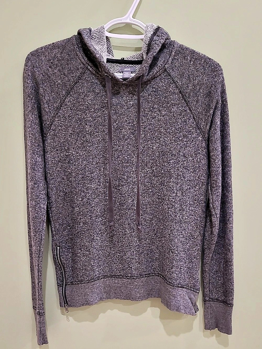 aerie Textured Hoodie in Purple XS Like New